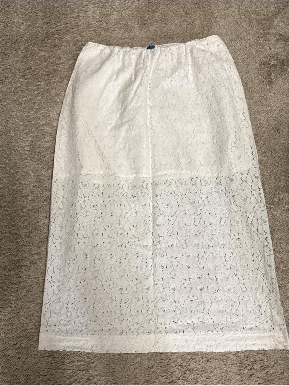 Old Navy White Lace Midi Skirt